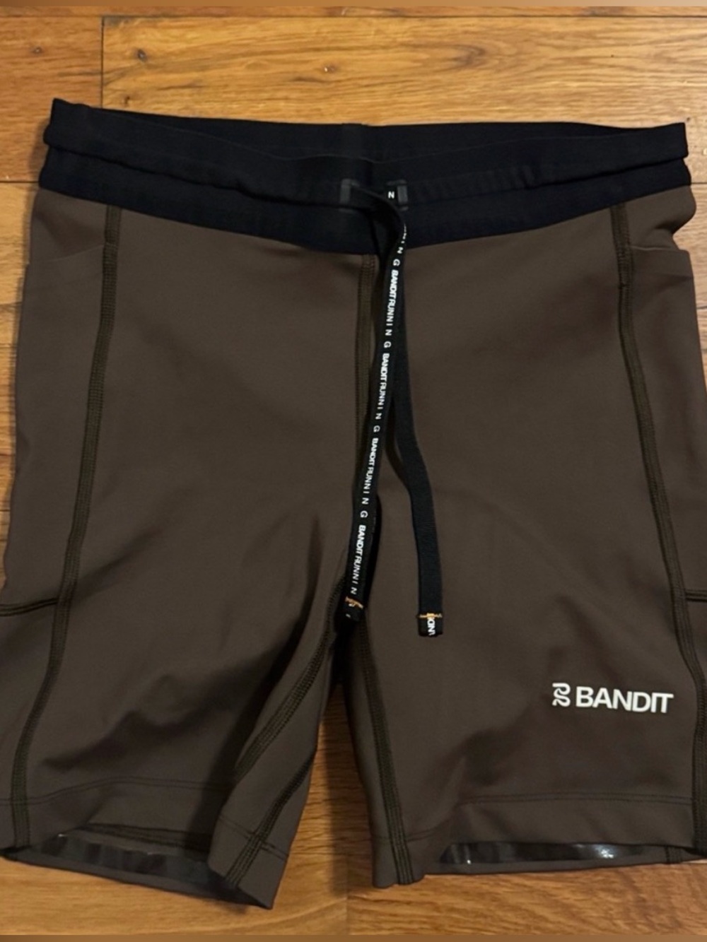 Bandit Women's Athletic Shorts in Brown with Black Waist